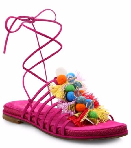 Pom Pom Pink Sandals
