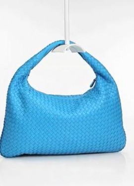 Bottega Veneta turquoise woven hobo bag 270x375 Bottega Veneta Turquoise Woven Hobo Bag