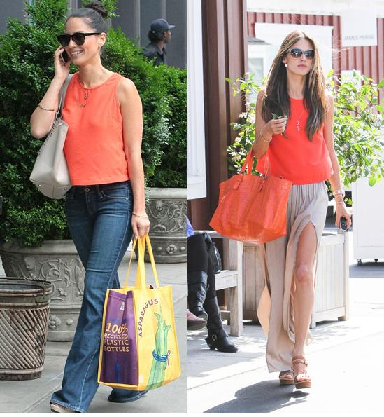 Alessandra-Ambrosio-wears-orange-tank-top-Lovers+Friends