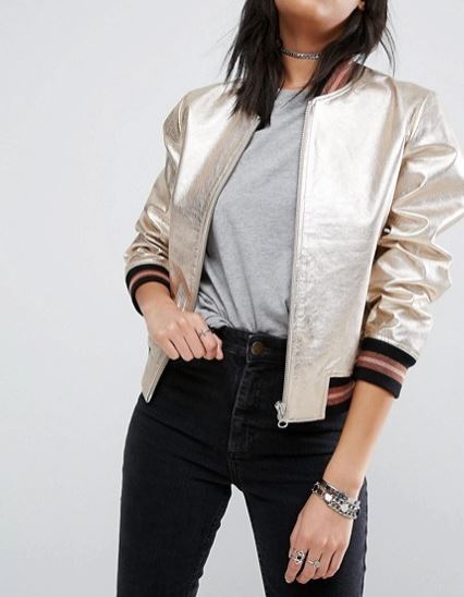Gucci Metallic Bomber Leather Jacket on the wishlist - Shopping and Info