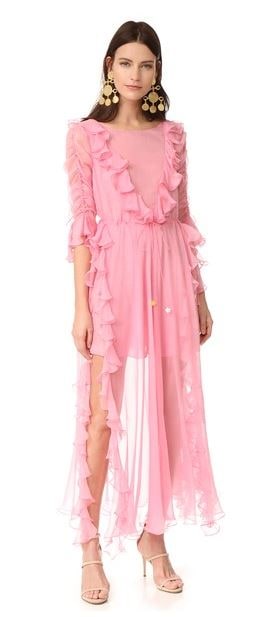 Preen ruffled pink dress