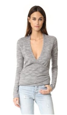 Wrap Sweaters and Distressed Jeans - Shopping and Info