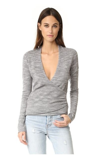 Wrap Sweaters and Distressed Jeans - Shopping and Info