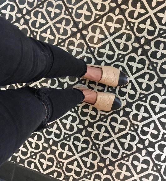 chanel espadrilles and distressed denim by Shopping and Info 
