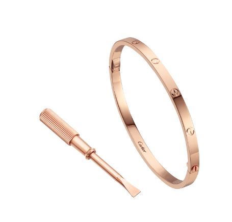 New thinner version of the Cartier Rose Gold Love Bracelet