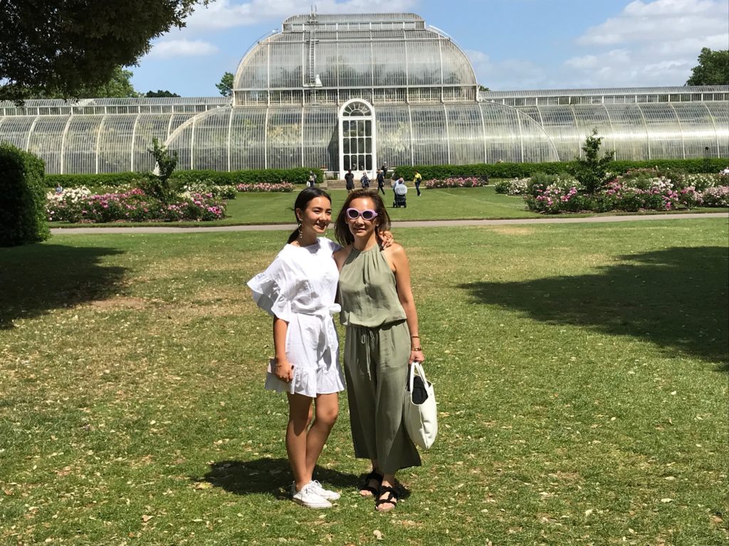 Kew Gardens London with White Dresses with Jumpsuits 