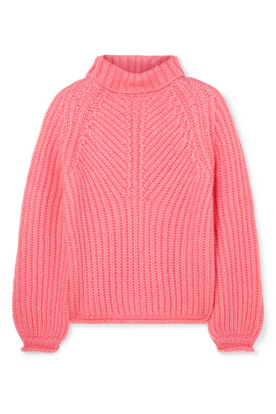 salmon pink sweater
