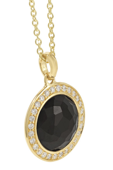 Ippolita Lollipop 18-karat gold onyx and diamond necklace