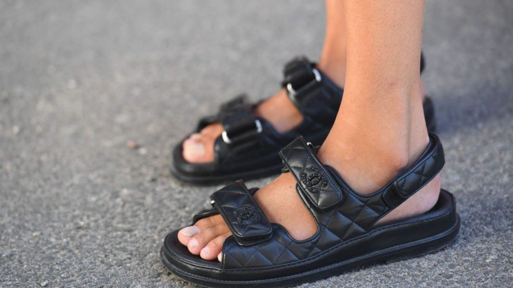 black dad sandals